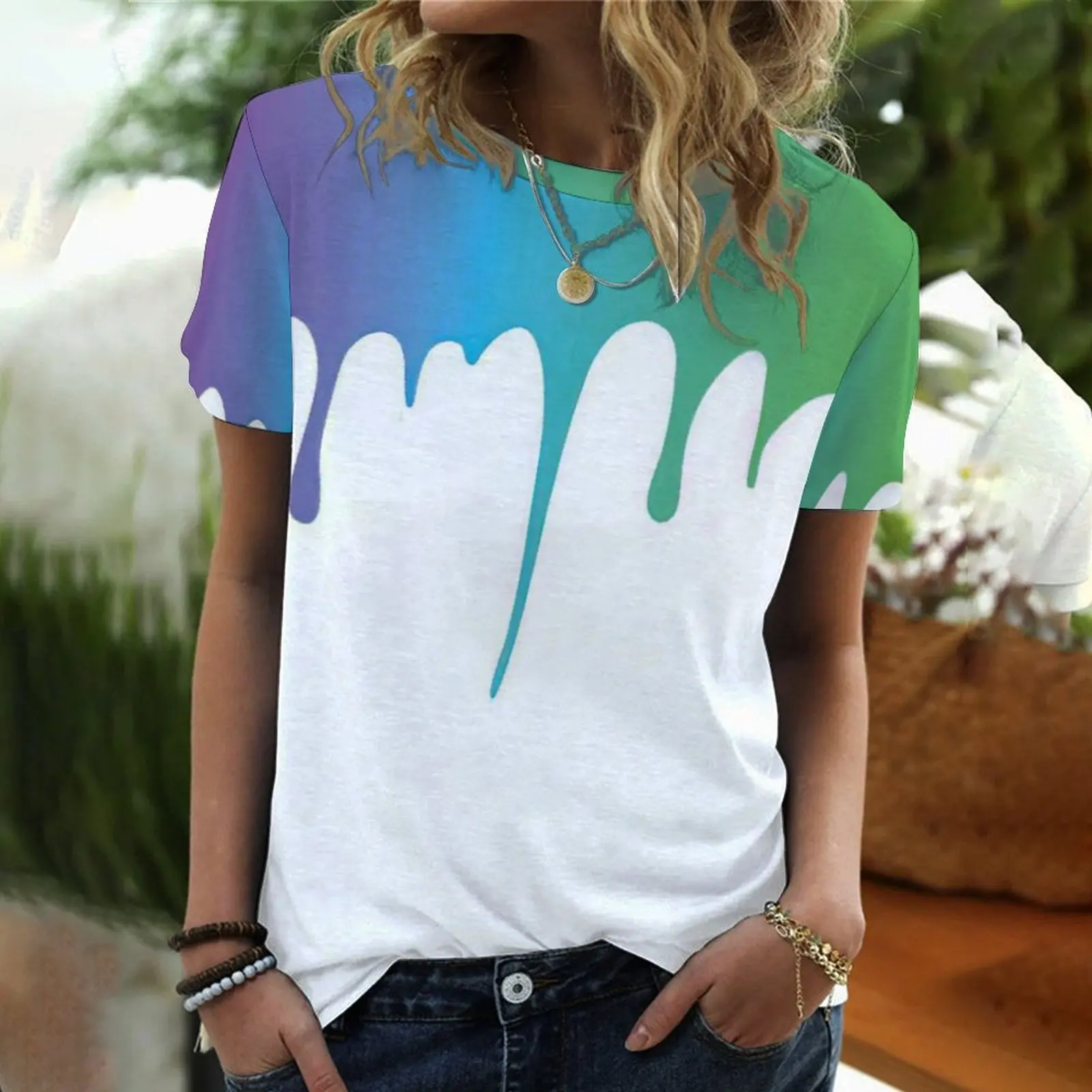 2022 New Ladies 3D printing painting T-shirt landscape 3D print 2022 summer round neck new
2022 New Ladies 3D printing painting T-shirt landscape 3D print 2022 summer round neck new