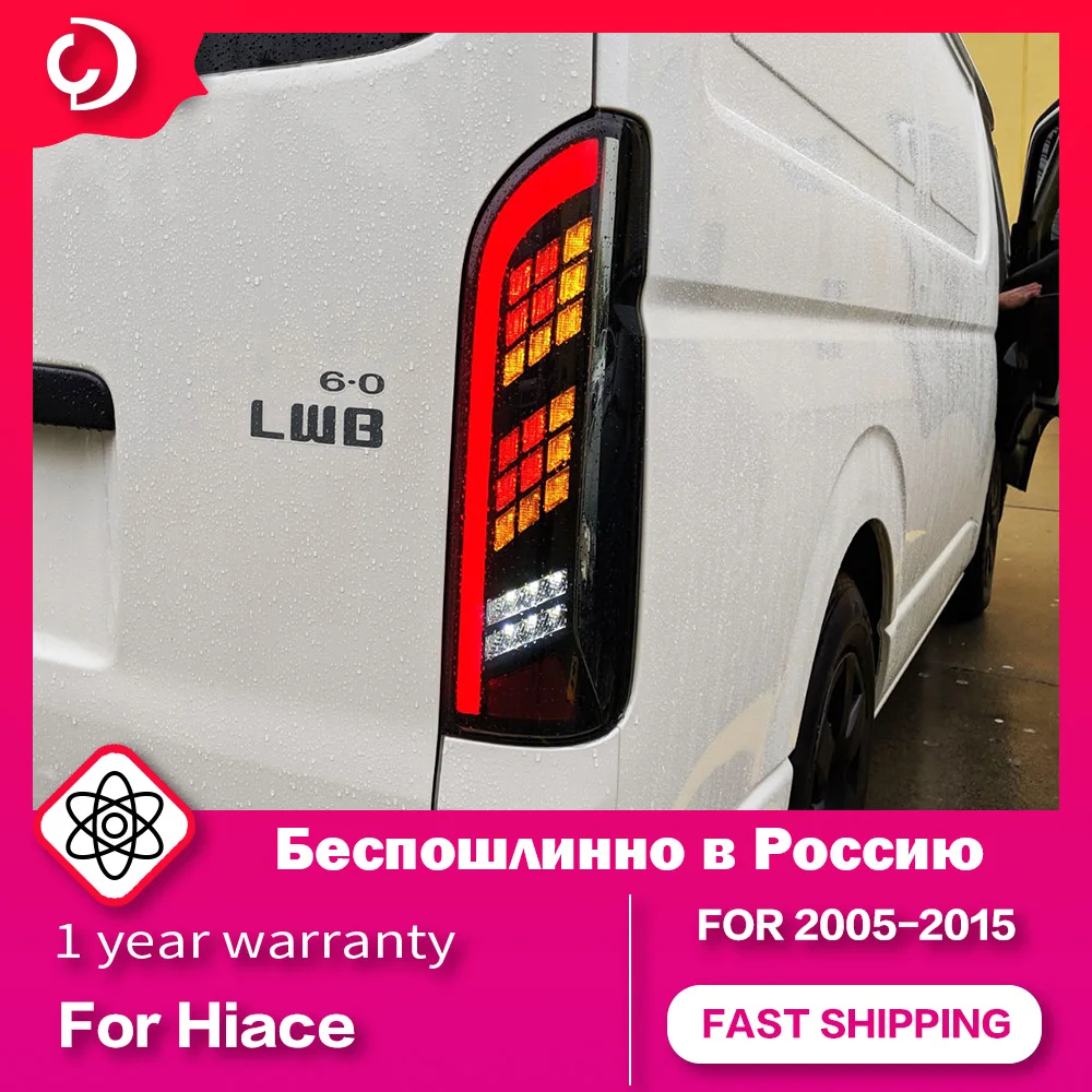 

AKD автомобильный Стайлинг, задний фонарь s для Hiace, задний фонарь 2005-2015, светодиодный задний фонарь DRL, задний фонарь, сигнал поворота, задний тормоз