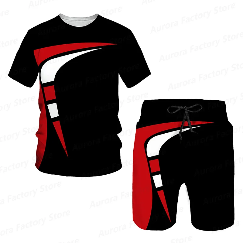 New Summer Tracksuit For Men 2 Pieces T-Shirt Shorts Set Casual Color Stitching Suit Male Clothing Outdoor Streetwear Outfit
New Summer Tracksuit For Men 2 Pieces T-Shirt Shorts Set Casual Color Stitching Suit Male Clothing Outdoor Streetwear Outfit