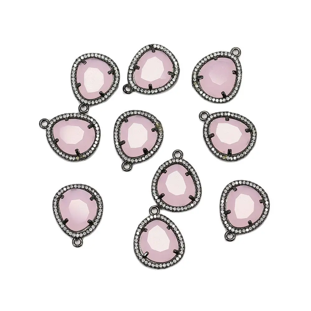 APDGG 10Pcs Pink Crystal CZ Paved Gunmetal Gold Plated Pendant Charms For Pearl Necklace Earrings Jewelry Making DIY
APDGG 10Pcs Pink Crystal CZ Paved Gunmetal Gold Plated Pendant Charms For Pearl Necklace Earrings Jewelry Making DIY