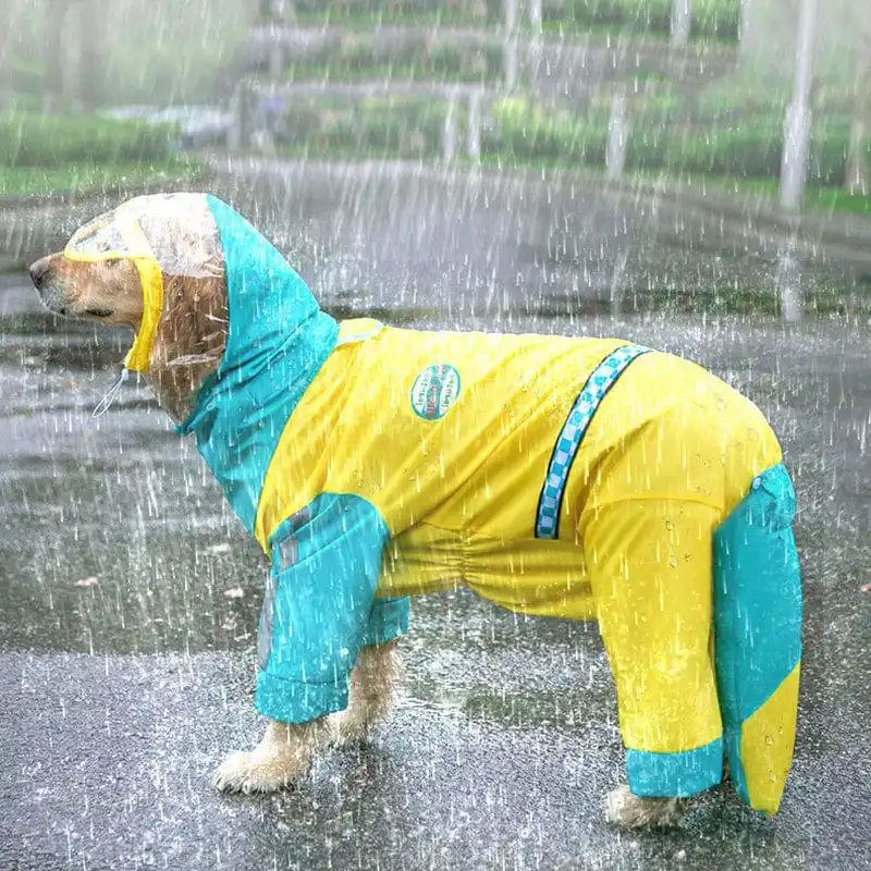 ZOOBERS Dog Raincoat With Detachable Tail Cover Rain Jacket Full Body Coverage Reflective Windproof Jumpsuit Rain Coat For Dog
ZOOBERS Dog Raincoat With Detachable Tail Cover Rain Jacket Full Body Coverage Reflective Windproof Jumpsuit Rain Coat For Dog