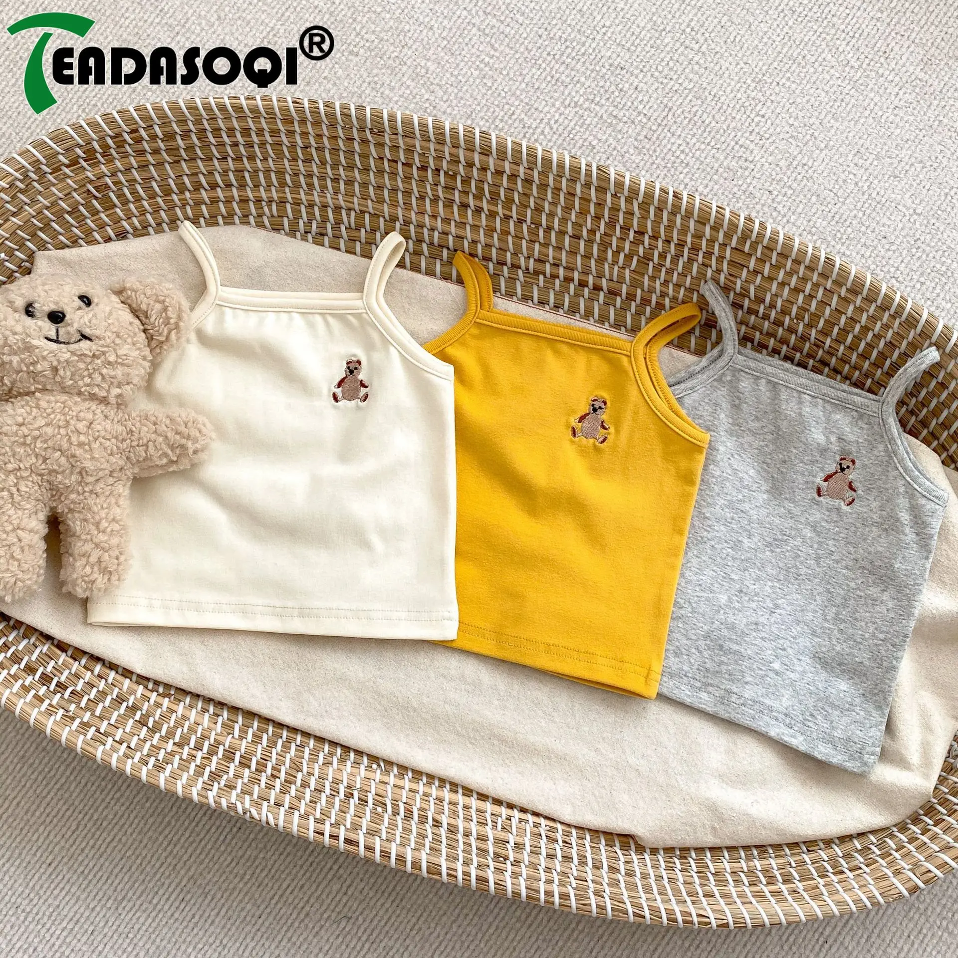 Set Toddler Cute 2pcs Newborn Baby Girls Boys Sling Solid Embroidery Bear Top Vest+ Shorts Infant Kids Thin Cotton Clothing
Set Toddler Cute 2pcs Newborn Baby Girls Boys Sling Solid Embroidery Bear Top Vest+ Shorts Infant Kids Thin Cotton Clothing