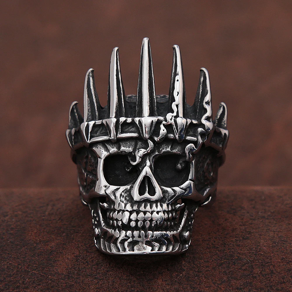 Vintage Classical Noble Crown Skull Ring Men Punk 316L Stainless Steel Biker Ring Fashion Gothic Jewelry Gifts Wholesale
Vintage Classical Noble Crown Skull Ring Men Punk 316L Stainless Steel Biker Ring Fashion Gothic Jewelry Gifts Wholesale