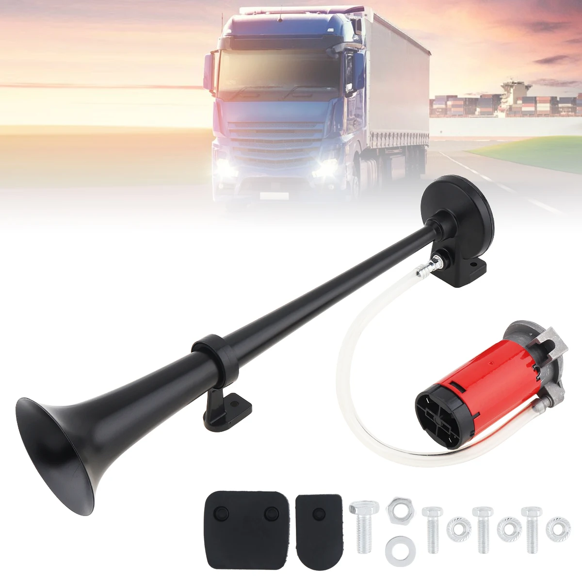 17 Inch 12V 150dB Super Loud Car Air Horn Single Trumpet Air Operated Vehicle Cars Horn Compressor for Truck Boat Train Lorry
17 Inch 12V 150dB Super Loud Car Air Horn Single Trumpet Air Operated Vehicle Cars Horn Compressor for Truck Boat Train Lorry