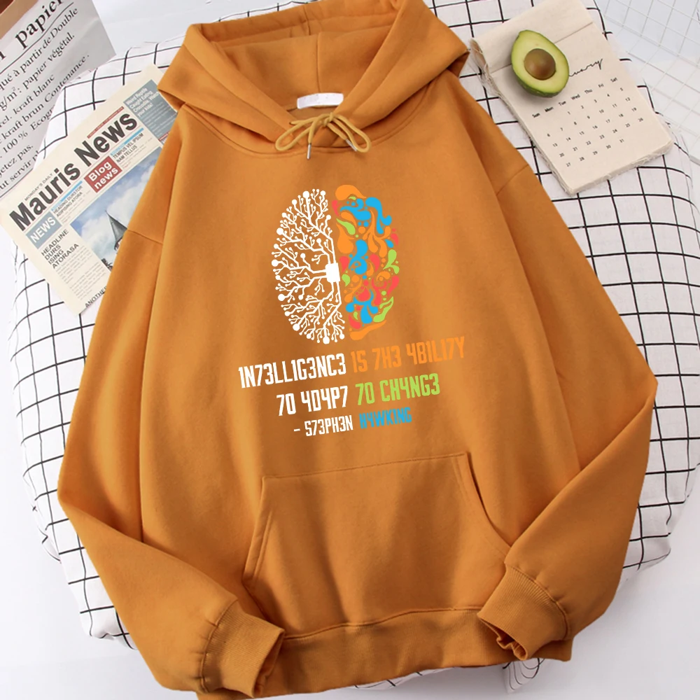 Intelligence Is The Ability To Adapt To Change Male Hoodie Casual Daily Hoodies Outdoor Fashion Clothes Classic All-Match Tops
Intelligence Is The Ability To Adapt To Change Male Hoodie Casual Daily Hoodies Outdoor Fashion Clothes Classic All-Match Tops