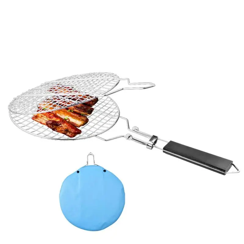 Grill Basket For Veggies BBQ Accessories For Grill Grill Net Non-Stick Food Leftover Easy Storage Circular Design Encrypted Grid
Grill Basket For Veggies BBQ Accessories For Grill Grill Net Non-Stick Food Leftover Easy Storage Circular Design Encrypted Grid