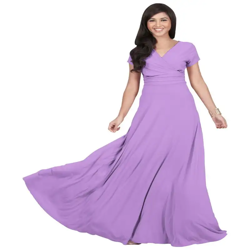 V-Neck Flowy Short Sleeve V-Neck Bridesmaid Wedding Guest Party Formal Summer Sundress Tall Gown Maxi Dress Dresses For Women L
V-Neck Flowy Short Sleeve V-Neck Bridesmaid Wedding Guest Party Formal Summer Sundress Tall Gown Maxi Dress Dresses For Women L