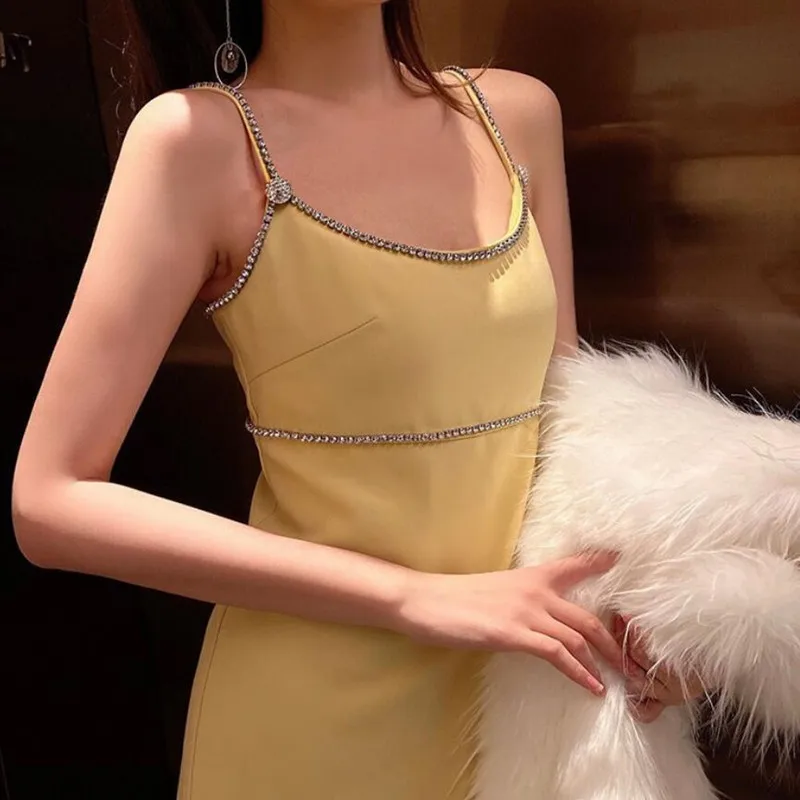 Fashion Diamond Sling Dress For Women New Summer Sexy Elegant Sleeveless Suspenders Party Dresses q103
Fashion Diamond Sling Dress For Women New Summer Sexy Elegant Sleeveless Suspenders Party Dresses q103