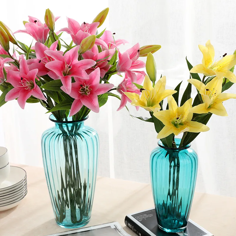 77cm2 Flower 1 Bud Long Pole Feel Lily Flower PVC Small Lily Vase Decoration Home Decoration Wedding Room with Fake Flowers
77cm2 Flower 1 Bud Long Pole Feel Lily Flower PVC Small Lily Vase Decoration Home Decoration Wedding Room with Fake Flowers