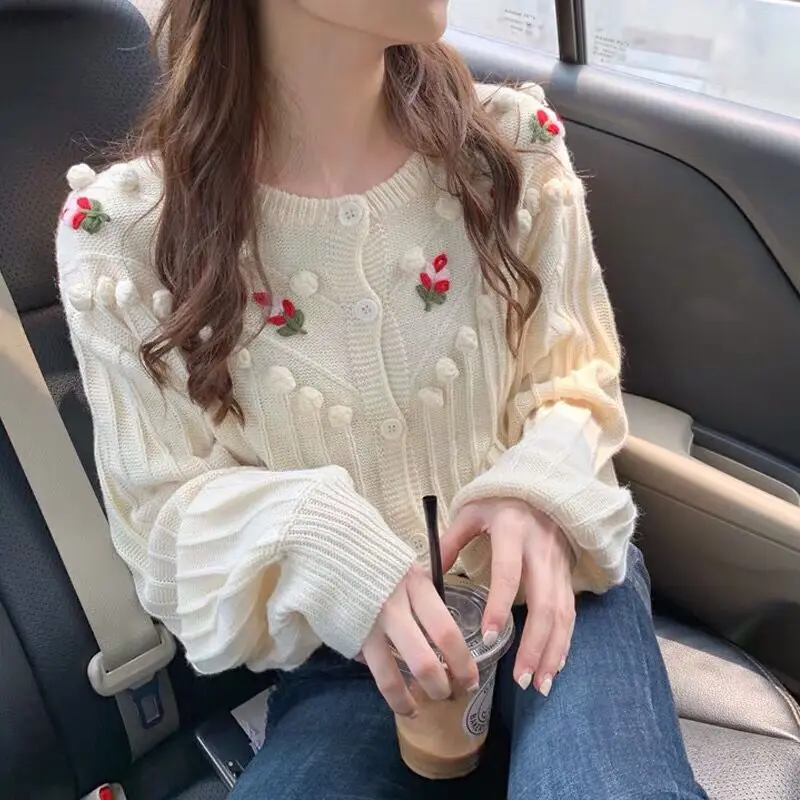 sweet flower knitted cardigans women preepy style sweet chic short student pull femme o neck patch autumn sweater
sweet flower knitted cardigans women preepy style sweet chic short student pull femme o neck patch autumn sweater