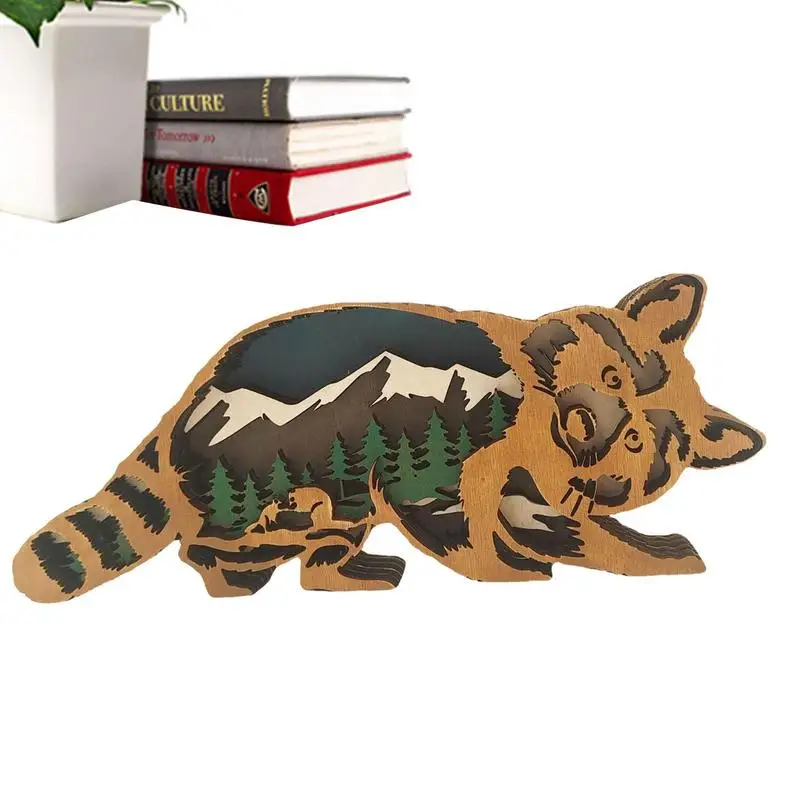 Деревянная статуя енот 3D креативные деревянные поделки из енота лес енот 3D деревянные животные резьба подарки для влюбленных деревянное многослойное искусство
Деревянная статуя енот 3D креативные деревянные поделки из енота лес енот 3D деревянные животные резьба подарки для влюбленных деревянное многослойное искусство