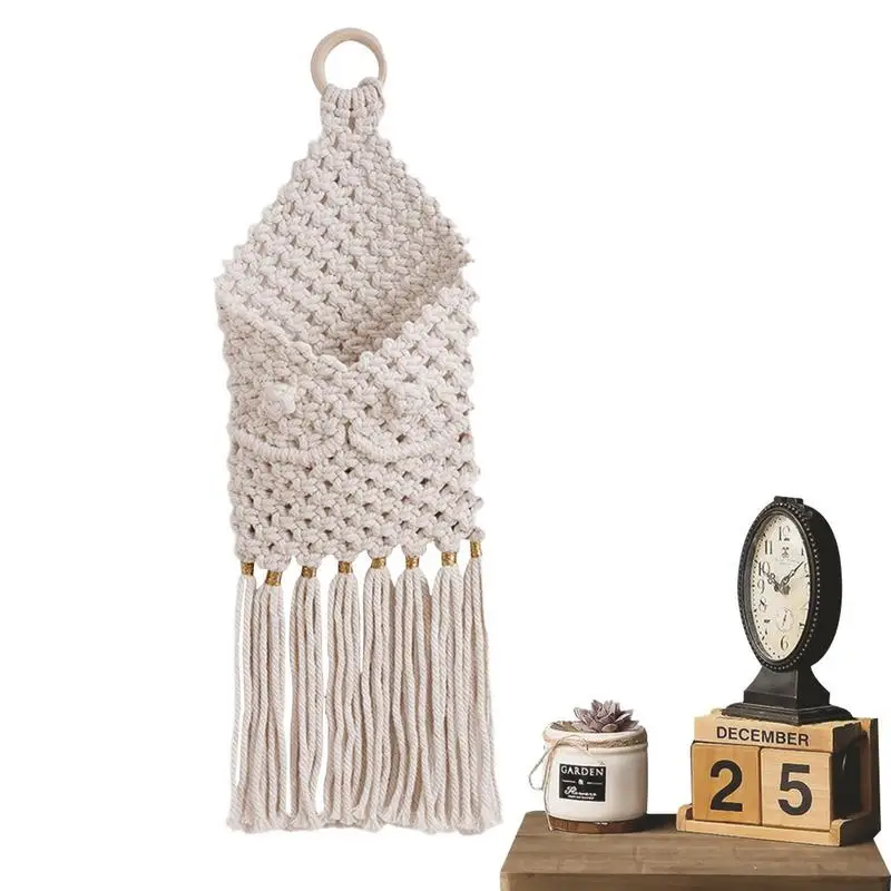 Macrame Wall Holder Woven Tapestry Boho Wall Pocket Woven Tapestry Blanket Hang Dried Flower Hanger Woven Bohemian Home
Macrame Wall Holder Woven Tapestry Boho Wall Pocket Woven Tapestry Blanket Hang Dried Flower Hanger Woven Bohemian Home