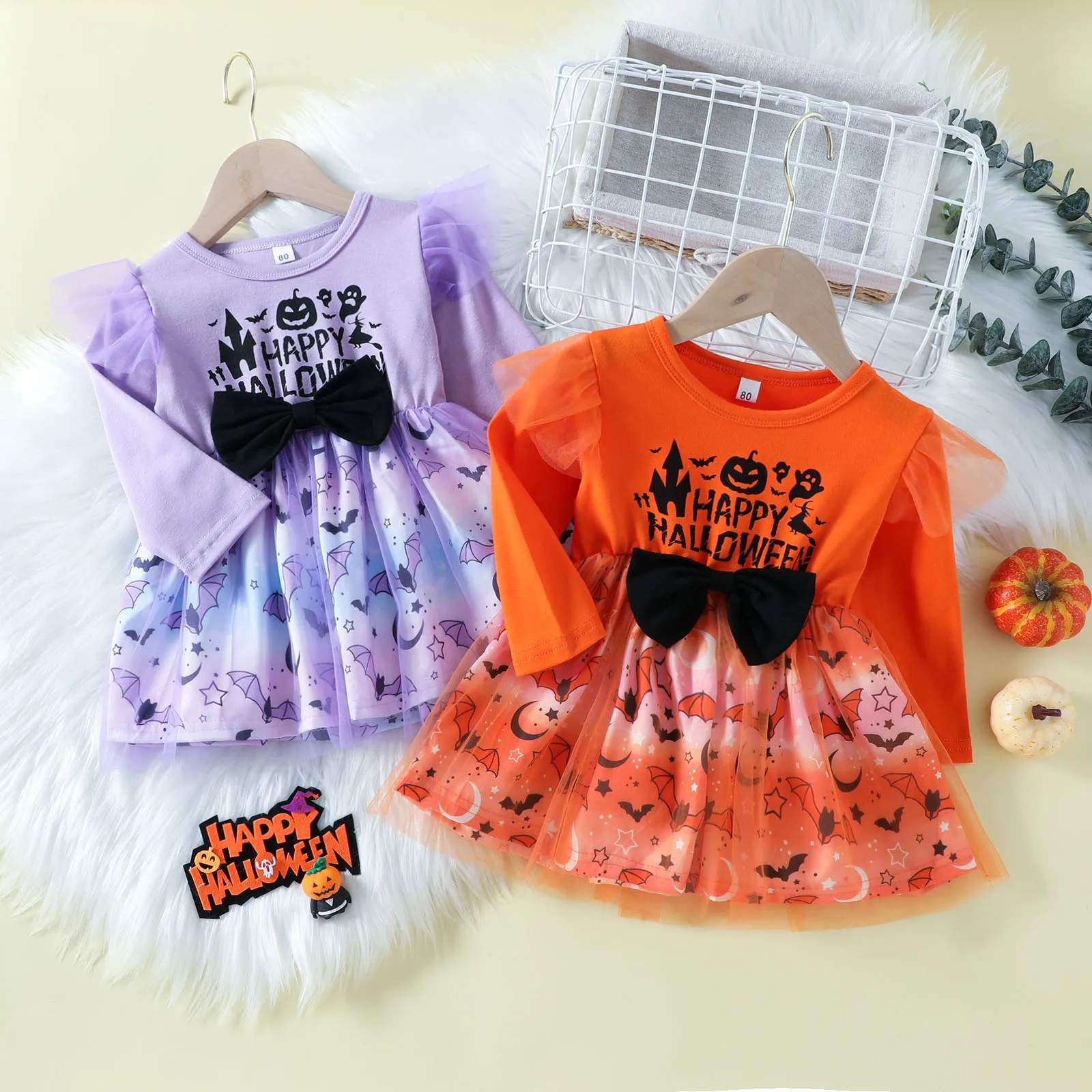 Halloween Toddler Kids Dress Infant Girls Long Sleeve Halloween Cartoon Letters Print Party Dress Bow Mesh Tulle Princess Dress
Halloween Toddler Kids Dress Infant Girls Long Sleeve Halloween Cartoon Letters Print Party Dress Bow Mesh Tulle Princess Dress