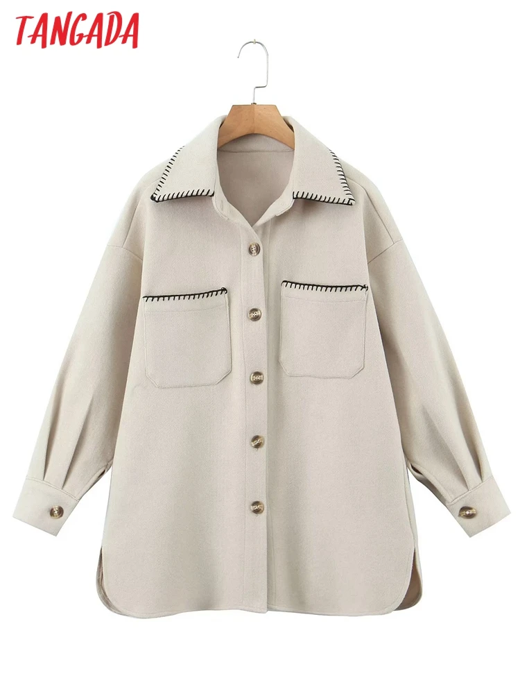 Tangada Women 2022 Winter Oversized Woolen Coat Long Sleeves Pocket Office Ladies Elegant Overcoat 3Z44
Tangada Women 2022 Winter Oversized Woolen Coat Long Sleeves Pocket Office Ladies Elegant Overcoat 3Z44