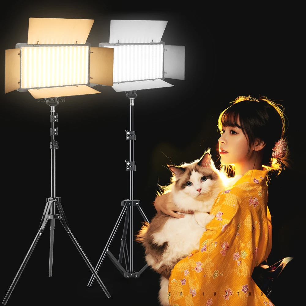 Photography LED Bi-Color Photo Studio Light Video Lighting Panel Lamp With 2m Tripod Stand Remote For Yotube Game Live Streaming
Photography LED Bi-Color Photo Studio Light Video Lighting Panel Lamp With 2m Tripod Stand Remote For Yotube Game Live Streaming
