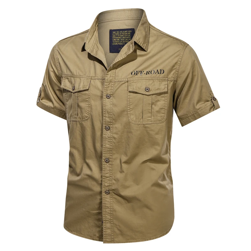 Mens 100% Cotton Military Shirts Casual Dress Short Sleeve Slim Tops Work Shirt Male Solid Summer Trendy Chest Pocket 4XL
Mens 100% Cotton Military Shirts Casual Dress Short Sleeve Slim Tops Work Shirt Male Solid Summer Trendy Chest Pocket 4XL