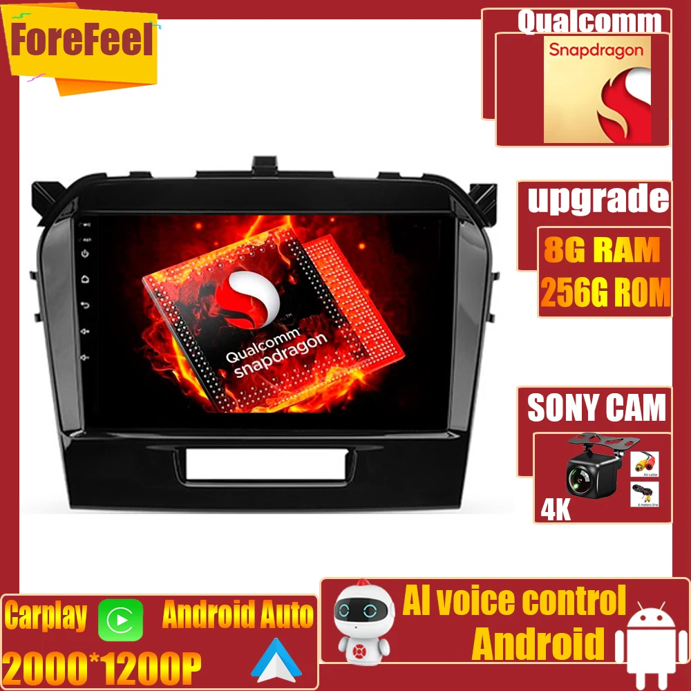 IPS Screen Qualcomm Snapdragon Android 12 For Suzuki Vitara 4 2014-2018 Auto Radio Stereo Multimedia Player Navigation GPS
IPS Screen Qualcomm Snapdragon Android 12 For Suzuki Vitara 4 2014-2018 Auto Radio Stereo Multimedia Player Navigation GPS