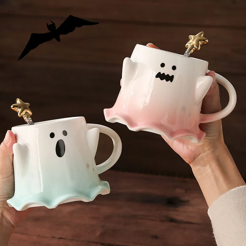 Ceramic Elf Coffee Mug with Spoon, Milk Juice Mugs, Coffee Mug, Creative Kawaii, Birthday Gift, Cute Ghost, 460ml
Ceramic Elf Coffee Mug with Spoon, Milk Juice Mugs, Coffee Mug, Creative Kawaii, Birthday Gift, Cute Ghost, 460ml