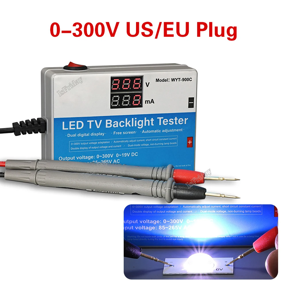 DC 0-300V LED intelligence Measurement Instruments With Current and Voltage Display TV Backlight Tester LED Strips Test Tool
DC 0-300V LED intelligence Measurement Instruments With Current and Voltage Display TV Backlight Tester LED Strips Test Tool