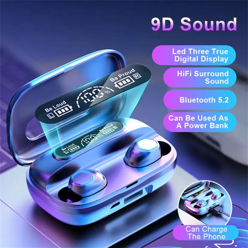 TWS-стереонаушники M9 с микрофоном, 2 цвета на выбор 
TWS-стереонаушники M9 с микрофоном, 2 цвета на выбор