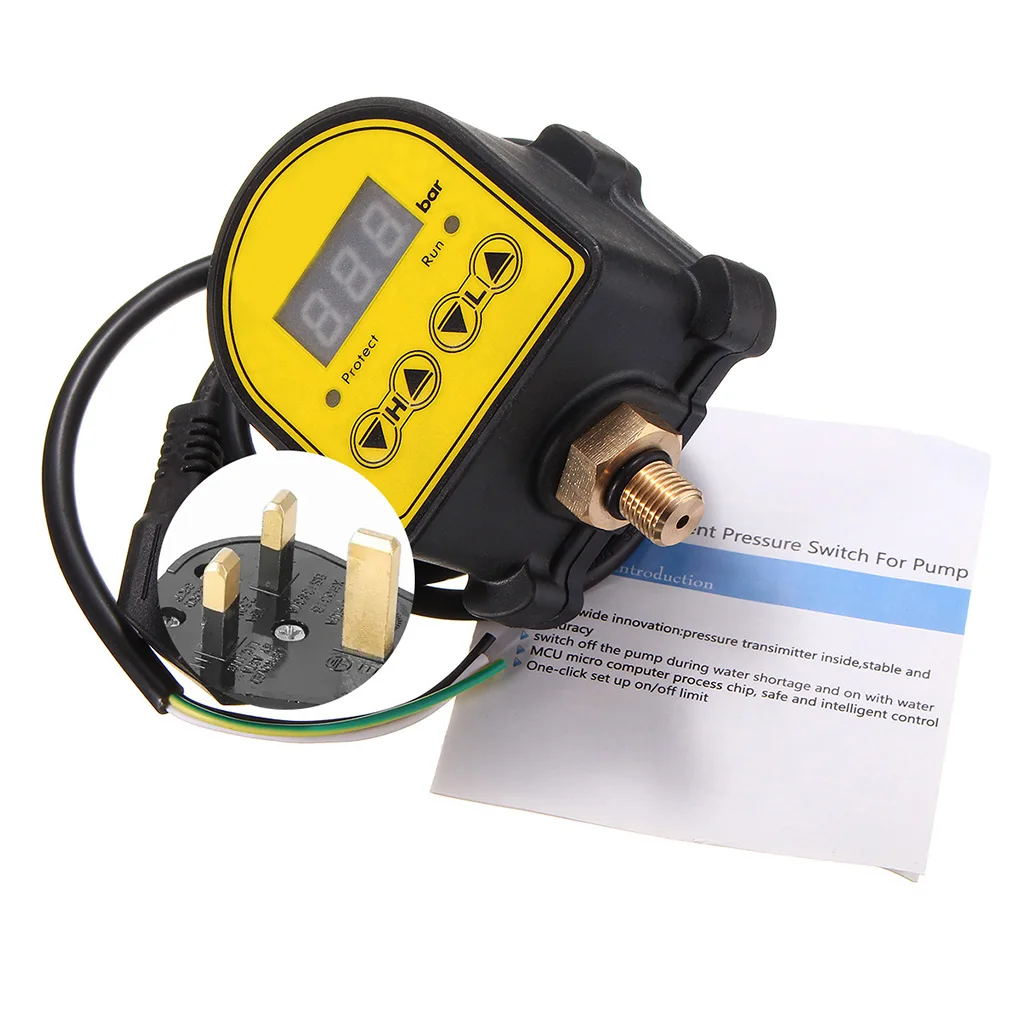 Water Pump Pressure Controller 0-10 Bar Switch UK Plug
Water Pump Pressure Controller 0-10 Bar Switch UK Plug