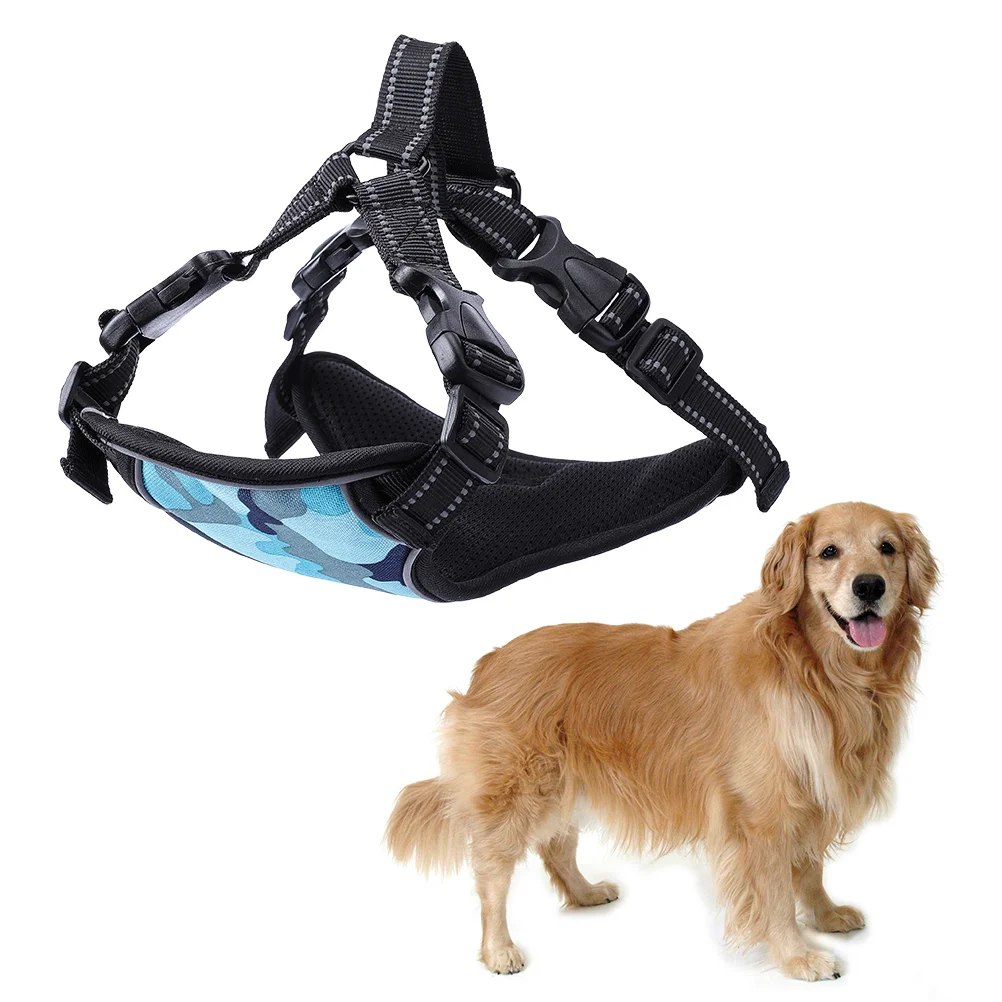 Oxford Cloth Dog Harness Vest Tape Breathable Mesh Pet Dogs Leash Harness Pet Products (Camouflage Blue, Size S)
Oxford Cloth Dog Harness Vest Tape Breathable Mesh Pet Dogs Leash Harness Pet Products (Camouflage Blue, Size S)