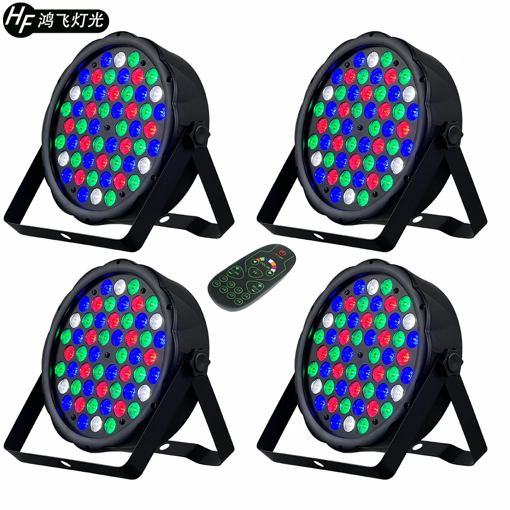 4 PCS 54x3w Led Par Light RGBW Flat Par Light Stage DJ Dyeing Light Wall Washer With Remote Control 
4 PCS 54x3w Led Par Light RGBW Flat Par Light Stage DJ Dyeing Light Wall Washer With Remote Control