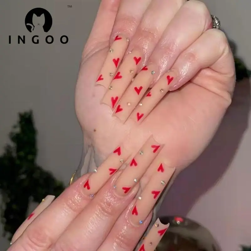 24 шт., съемные длинные наклейки для ногтей 
24 шт., съемные длинные наклейки для ногтей