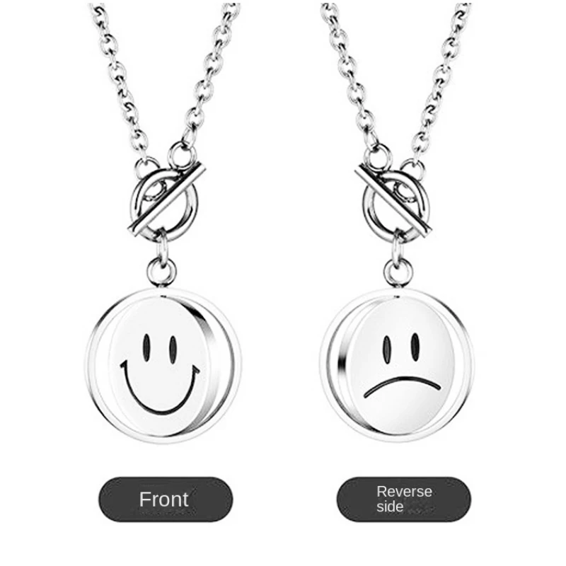 ins simple titanium steel rotating smiley face crying face mood necklace men and women hip-hop pendant gift jewelry accessories
ins simple titanium steel rotating smiley face crying face mood necklace men and women hip-hop pendant gift jewelry accessories