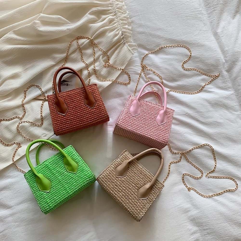 Fashion Candy Color Shoulder Crossbody Bags Summer Straw Woven Shopping Purse Beach PU Leather Totes Handbags Travel Chain Purse
Fashion Candy Color Shoulder Crossbody Bags Summer Straw Woven Shopping Purse Beach PU Leather Totes Handbags Travel Chain Purse