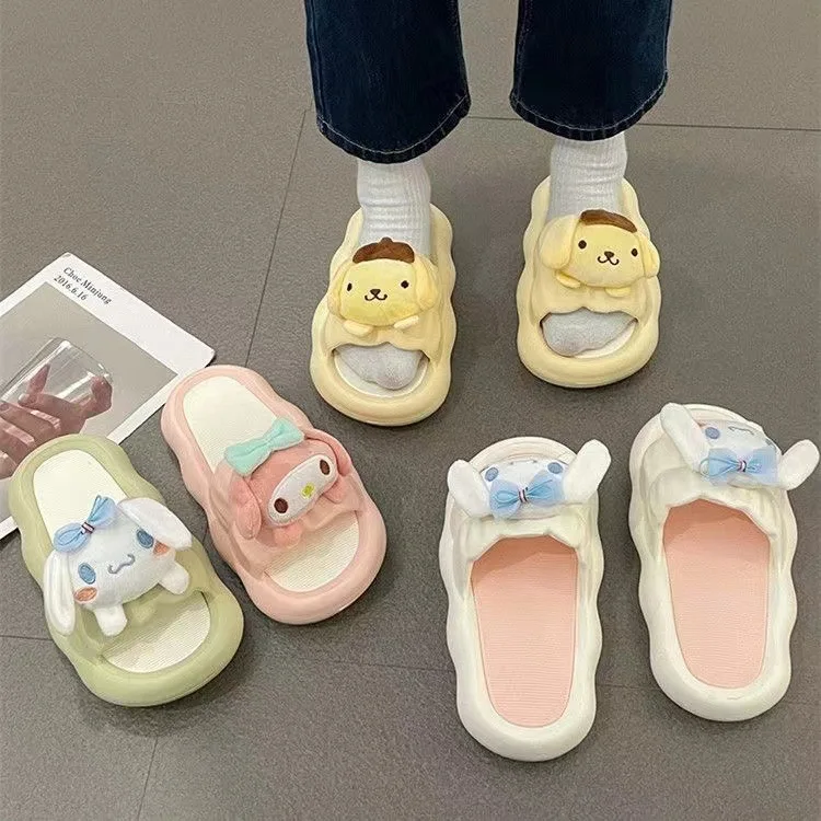 2023 New Sanrio Cinnamoroll Pom Pom Purin My Melody Summer Ladies Slippers Cute Cartoon Household Non-Slip Deodorant Sandals
2023 New Sanrio Cinnamoroll Pom Pom Purin My Melody Summer Ladies Slippers Cute Cartoon Household Non-Slip Deodorant Sandals