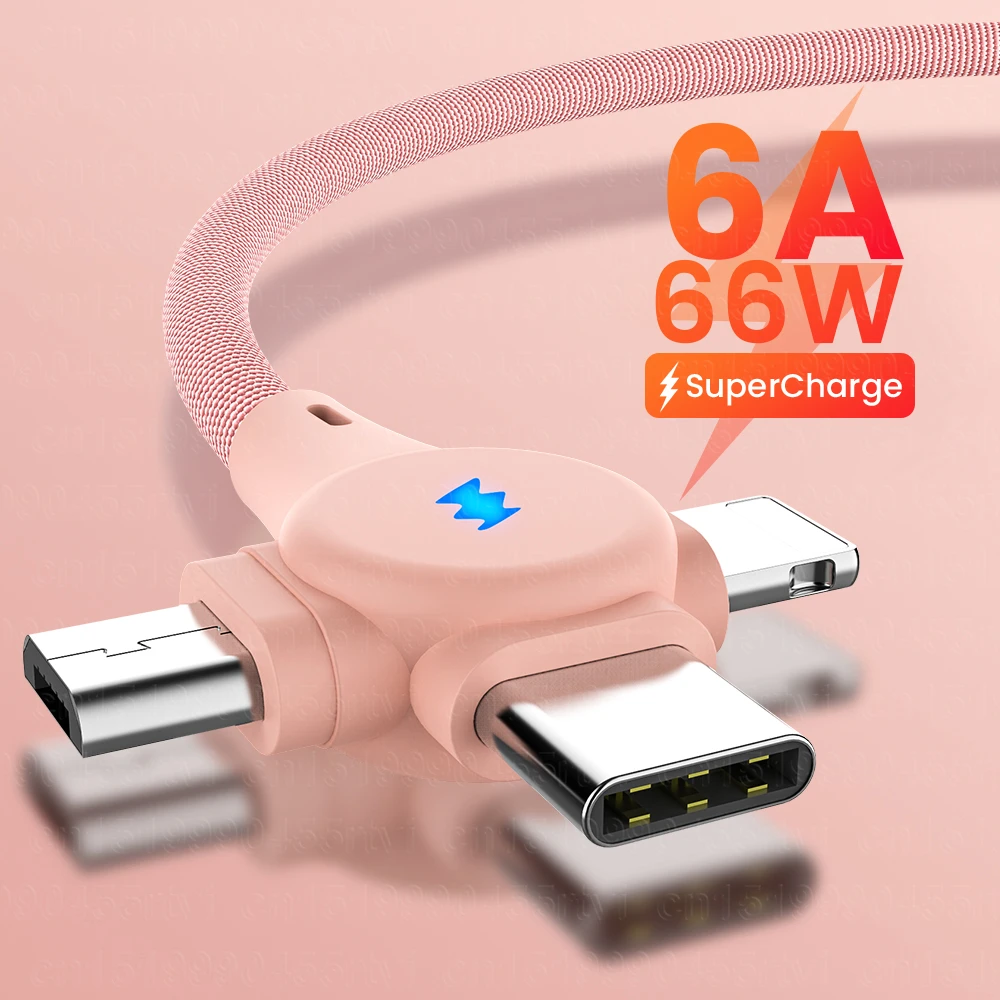 Зарядный кабель 3 в 1, Micro USB Type-C 6A, кабель для быстрой зарядки и передачи данных для iPhone, Samsung, Xiaomi, Huawei
Зарядный кабель 3 в 1, Micro USB Type-C 6A, кабель для быстрой зарядки и передачи данных для iPhone, Samsung, Xiaomi, Huawei