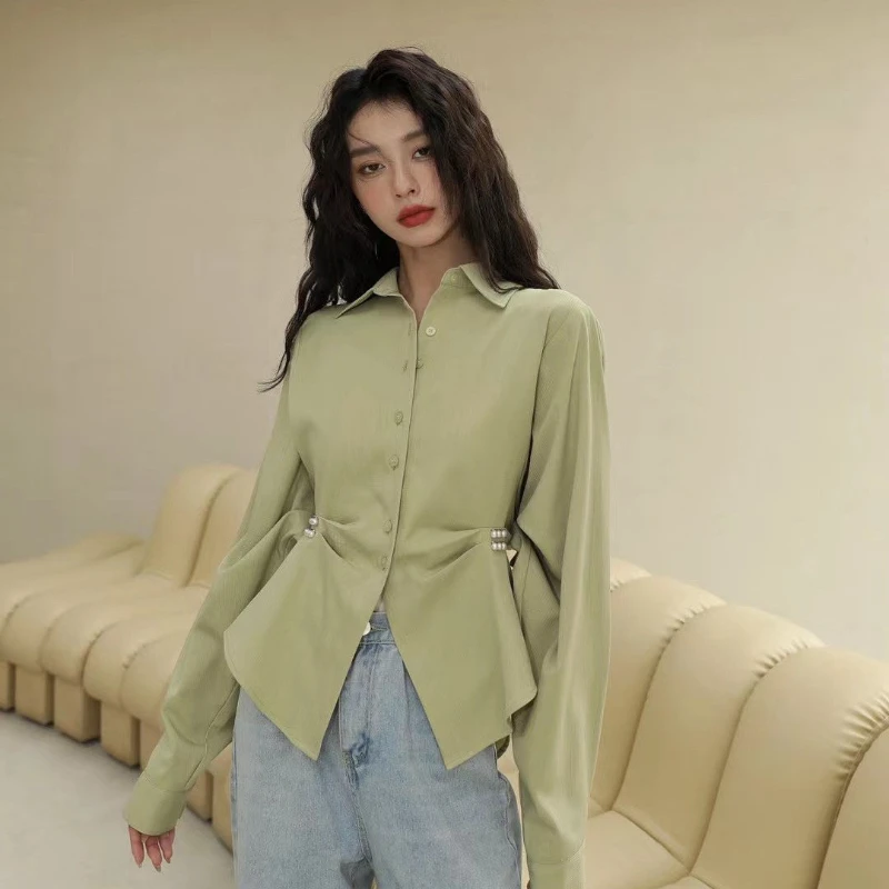 New 2022 Women Summer Button Blouses Polo Collar Shirts Office Lady Long Sleeve Casual Blouse Loose Oversized OL Shirt Top H103
New 2022 Women Summer Button Blouses Polo Collar Shirts Office Lady Long Sleeve Casual Blouse Loose Oversized OL Shirt Top H103