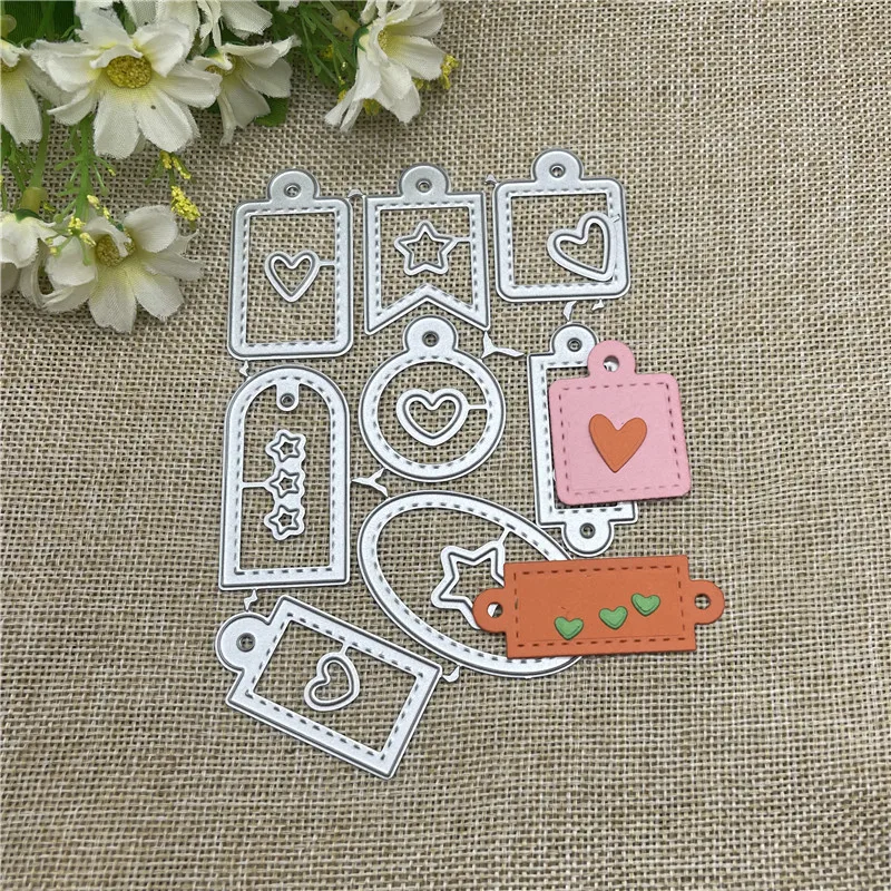 Hang tag Metal cutting dies mold Round hole label tag Scrapbook paper craft knife mould blade punch stencils dies
Hang tag Metal cutting dies mold Round hole label tag Scrapbook paper craft knife mould blade punch stencils dies
