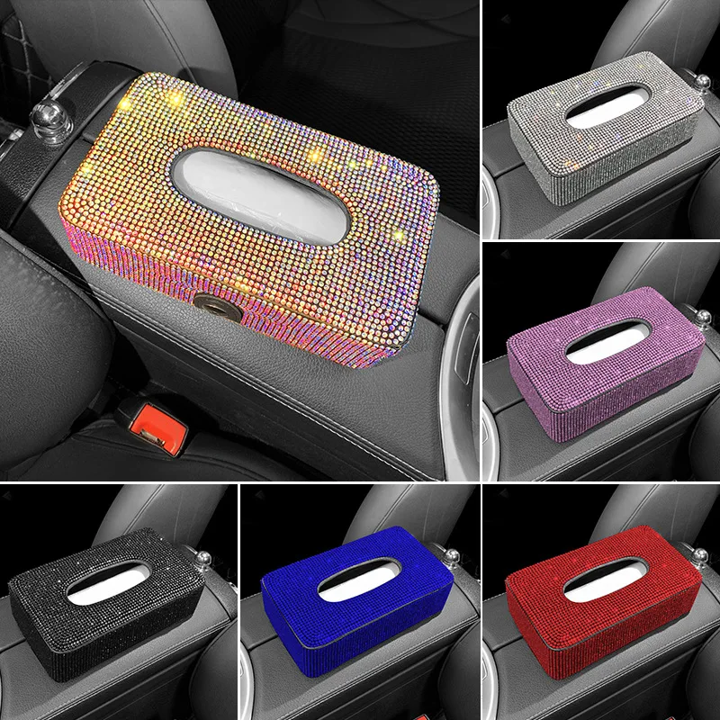 Rhinestone Car Tissue Box Crystal Diamond Auto Tissue Holder Block-type Tissue Box Styling Decoration Car Interior Accessories
Rhinestone Car Tissue Box Crystal Diamond Auto Tissue Holder Block-type Tissue Box Styling Decoration Car Interior Accessories