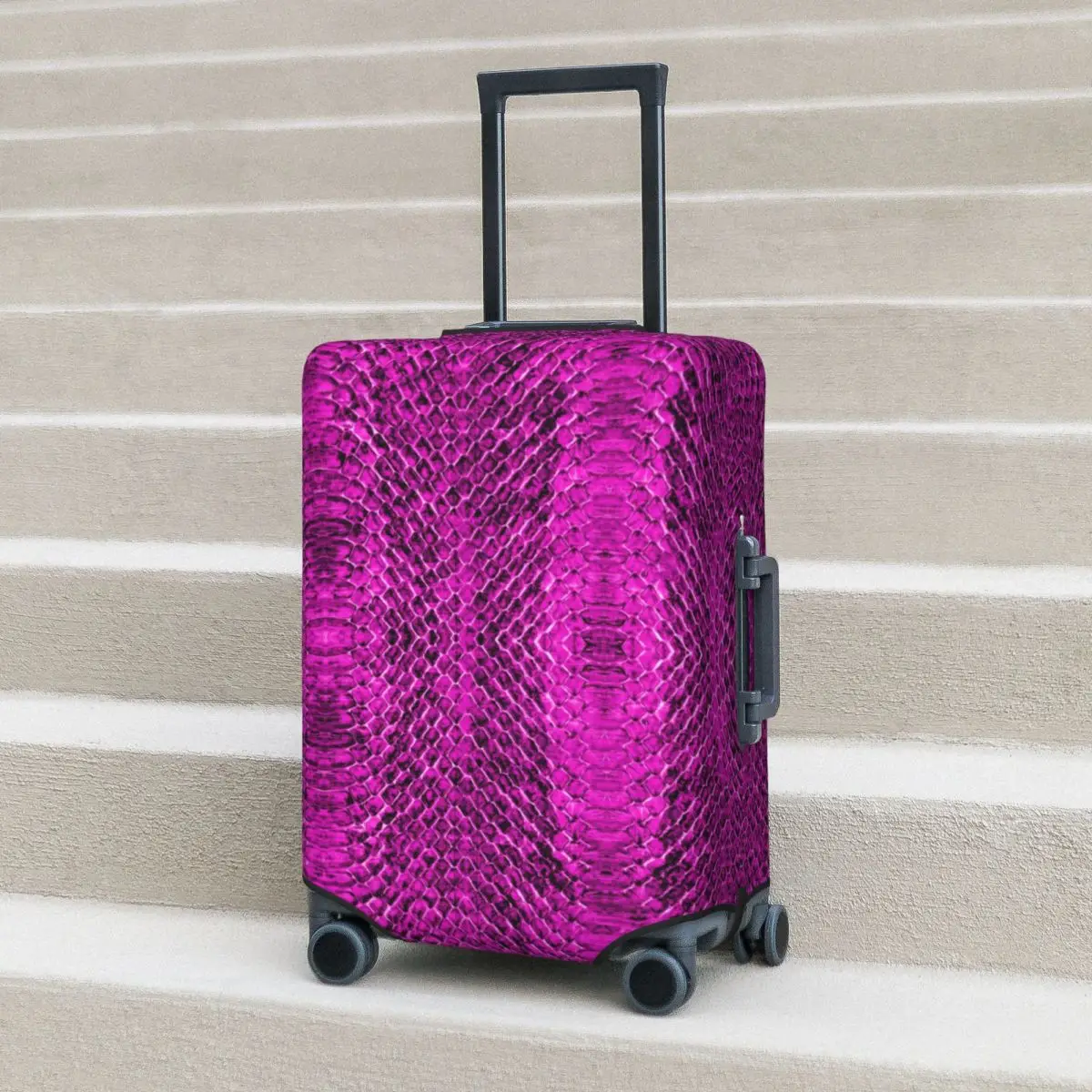 Snakeskin Print Suitcase Cover Pink And Purple Fun Business Protector Luggage Supplies Holiday
Snakeskin Print Suitcase Cover Pink And Purple Fun Business Protector Luggage Supplies Holiday