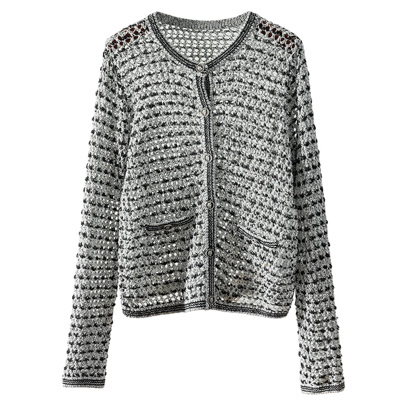 Женский ажурный кардиган, тонкие свободные свитера из акрила и полиамида, для лета
Женский ажурный кардиган, тонкие свободные свитера из акрила и полиамида, для лета