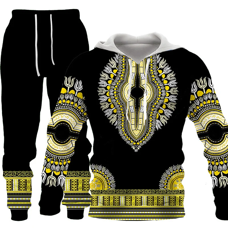 African Print Sweatshirt Hoodie and Pant 2piece Set Men's Brand Fashion Tracksuit Long Sleeve Autumn Winter Men's Clothing Suit
African Print Sweatshirt Hoodie and Pant 2piece Set Men's Brand Fashion Tracksuit Long Sleeve Autumn Winter Men's Clothing Suit