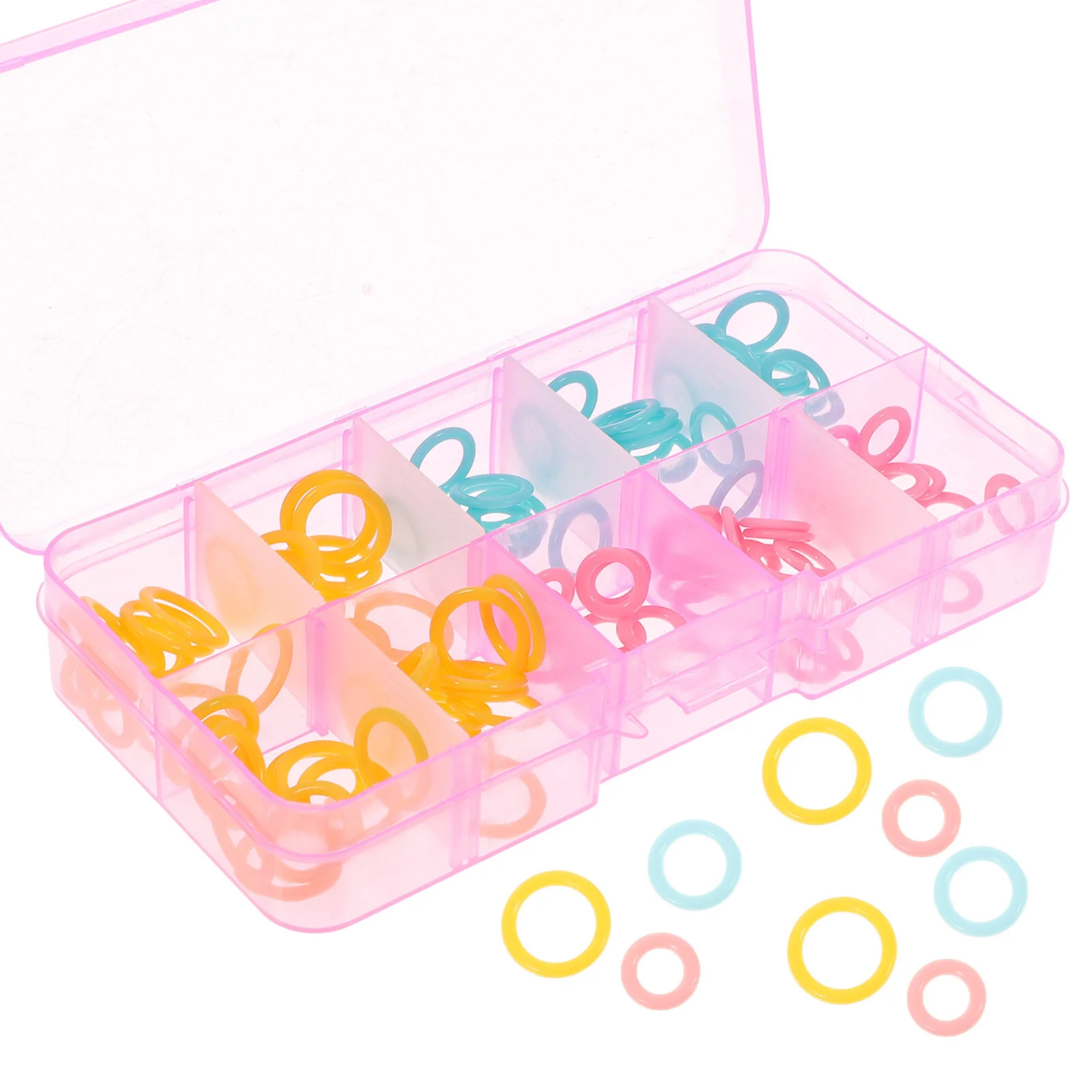 12pcs Knitting Stitch Marker- Rings Crochet Ring Knitting Clip with Clear Storage Box for Crochet Locking Sewing Random
12pcs Knitting Stitch Marker- Rings Crochet Ring Knitting Clip with Clear Storage Box for Crochet Locking Sewing Random