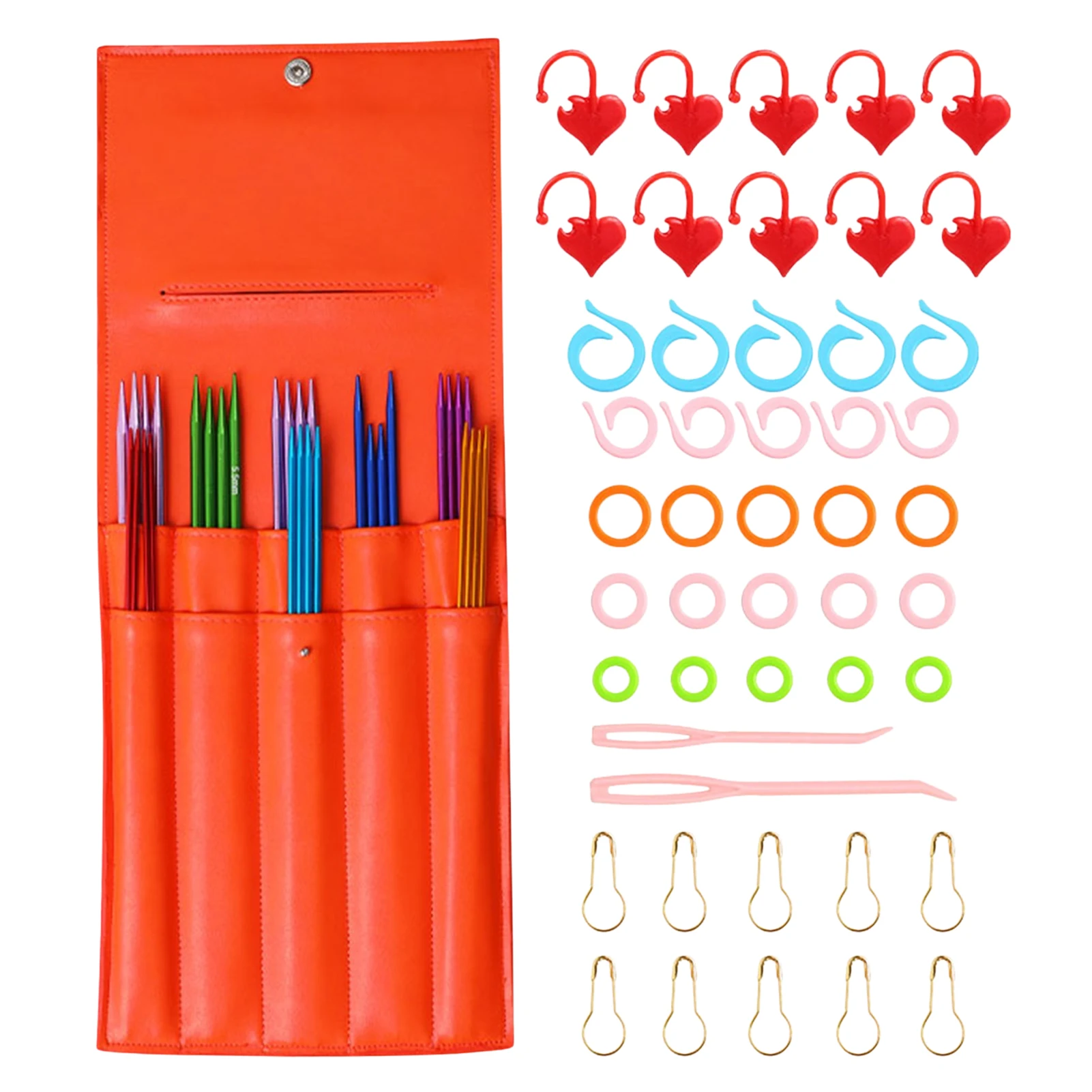 Stainless Steel Knitting Needle Set Stainless Steel Sweater Knitting Needles With PU Storage Bag Multi-Size Single Point
Stainless Steel Knitting Needle Set Stainless Steel Sweater Knitting Needles With PU Storage Bag Multi-Size Single Point