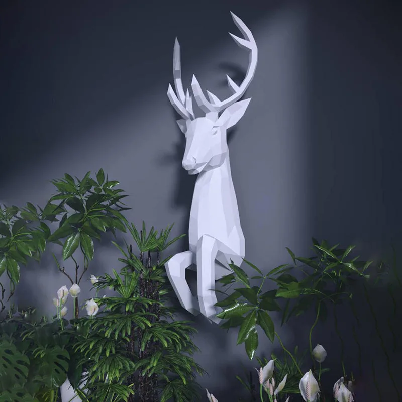 100cm animal model wall hangings deer head Animal Sculpture Papercraft bedroom Living Room handmade DIY Geometric origami model
100cm animal model wall hangings deer head Animal Sculpture Papercraft bedroom Living Room handmade DIY Geometric origami model