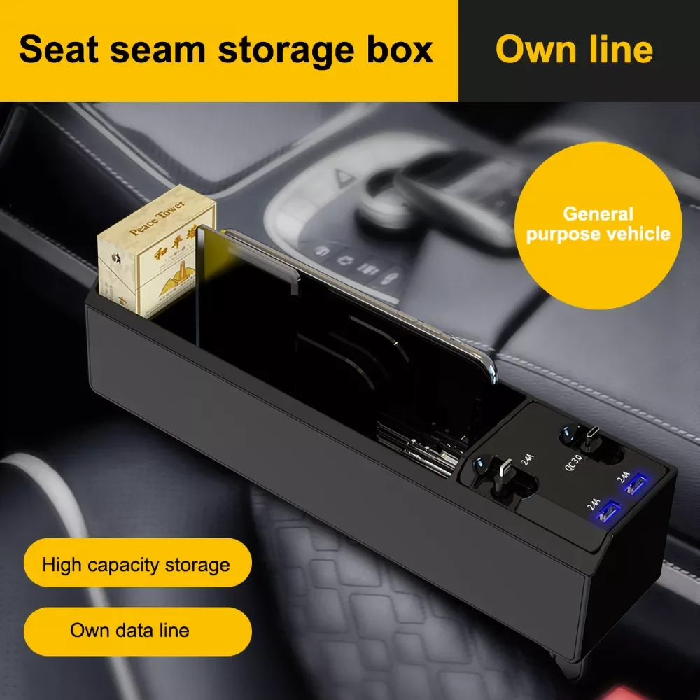 New Car Organizer With Charger Cable Car Seat Gap Storage Box Cable Dual USB Port Auto Stowing Tidying
New Car Organizer With Charger Cable Car Seat Gap Storage Box Cable Dual USB Port Auto Stowing Tidying