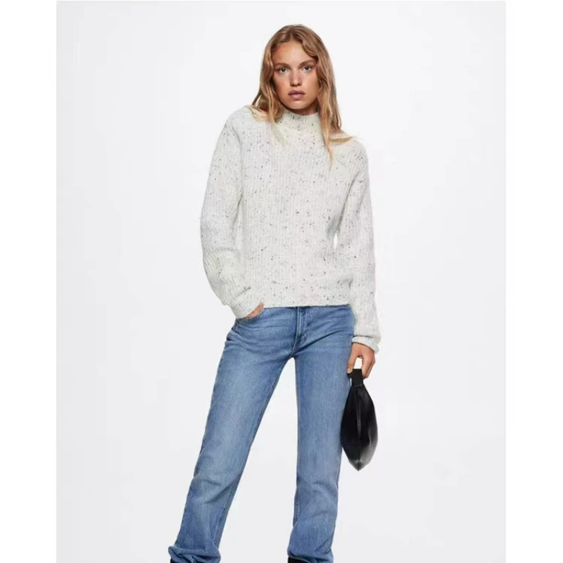 2023 Early Autumn New Women Wool Floral Loose High Collar Long Sleeve Pure Wool Knitted Pullovers
2023 Early Autumn New Women Wool Floral Loose High Collar Long Sleeve Pure Wool Knitted Pullovers