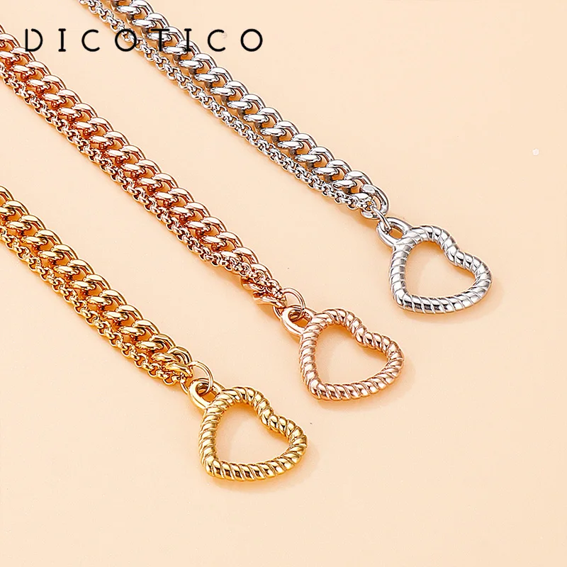 51cm Long Cuban Chain Necklace For Women 2022 Trendy Stainless Steel Love Heart Collar Choker Elegant Lady Party Jewelry Gift
51cm Long Cuban Chain Necklace For Women 2022 Trendy Stainless Steel Love Heart Collar Choker Elegant Lady Party Jewelry Gift