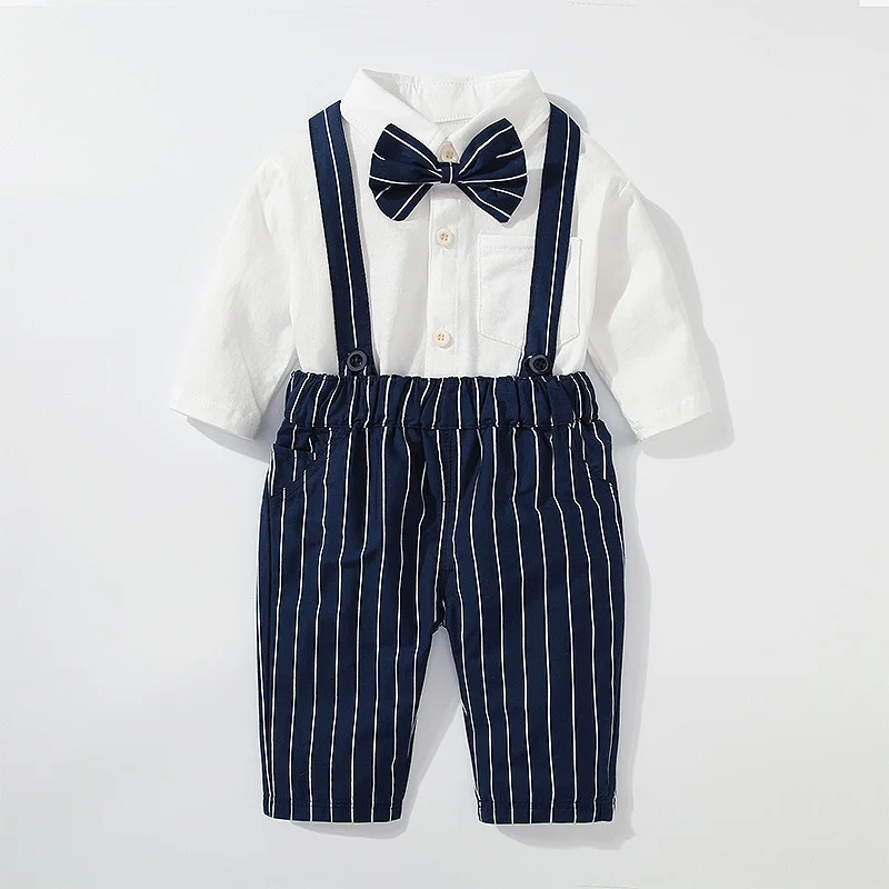 Boys' Suit Gentlemen's Striped Little Boys Clothing Baby Costume Summer Outfits Hot Selling Home Travel Halloween
Boys' Suit Gentlemen's Striped Little Boys Clothing Baby Costume Summer Outfits Hot Selling Home Travel Halloween