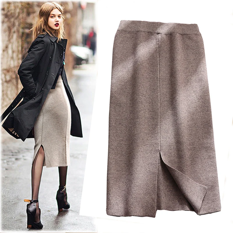 Autumn Winter Women Sexy Warm Knitted Skirts Ladies Elastic High Waist Commute Party Club Pinstripe Skirt Ropa Mujer Faldas
Autumn Winter Women Sexy Warm Knitted Skirts Ladies Elastic High Waist Commute Party Club Pinstripe Skirt Ropa Mujer Faldas
