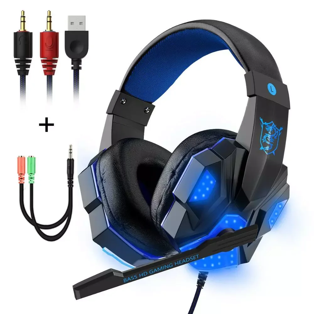 Wired Professional Gamer Headset for PC PS4 Gaming Headphones Led Light Adjustable Bass Stereo Headset With Mic
Wired Professional Gamer Headset for PC PS4 Gaming Headphones Led Light Adjustable Bass Stereo Headset With Mic