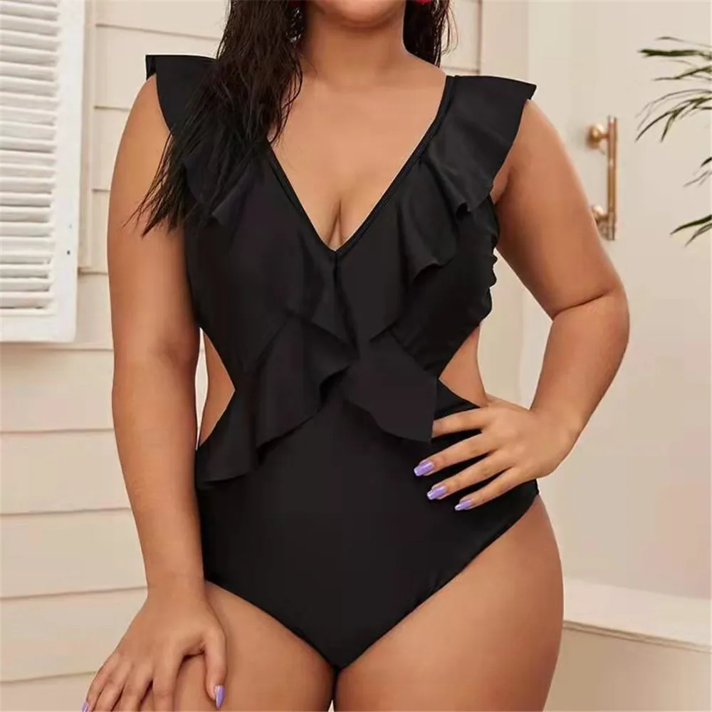 Swimwear Solid Color Ruffled One Piece Open Back High Waist Bikini Swimsuits Women Summer 2022 Brazilian Beachwear
Swimwear Solid Color Ruffled One Piece Open Back High Waist Bikini Swimsuits Women Summer 2022 Brazilian Beachwear
