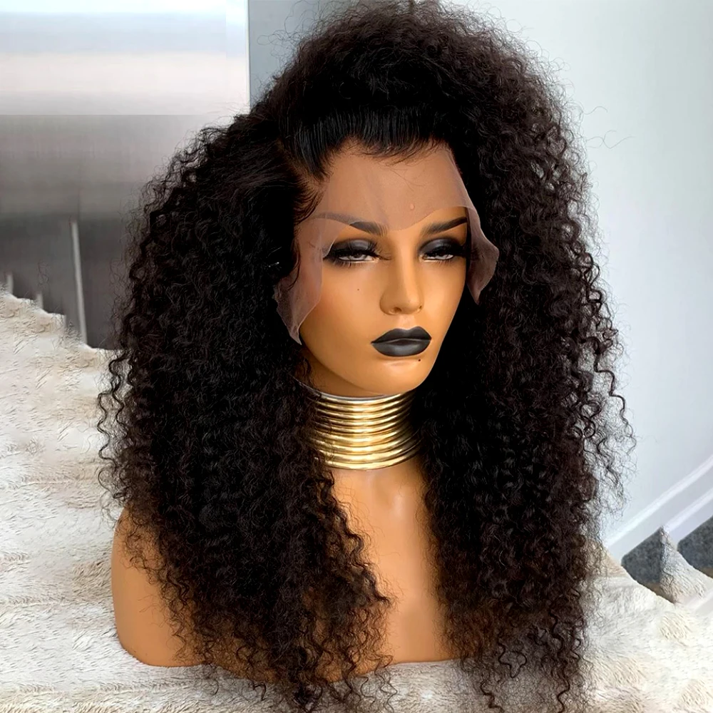 Natural Looking Long 180 Density Kinky Curly Lace Front Wig For Women Black Color With Babyhair Glueless Daily Wear Heat Resista
Natural Looking Long 180 Density Kinky Curly Lace Front Wig For Women Black Color With Babyhair Glueless Daily Wear Heat Resista