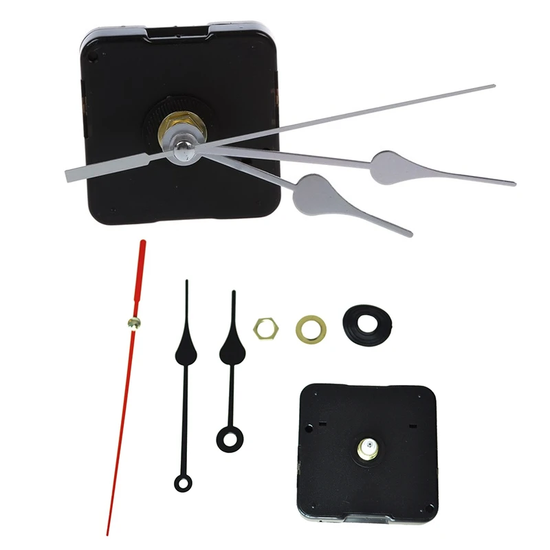 2 PCS Clock Movement Mechanism DIY Tools Set With Black Hour Minute Red Second Hand & With Silver Hour Minute Second Hand DIY To
2 PCS Clock Movement Mechanism DIY Tools Set With Black Hour Minute Red Second Hand & With Silver Hour Minute Second Hand DIY To